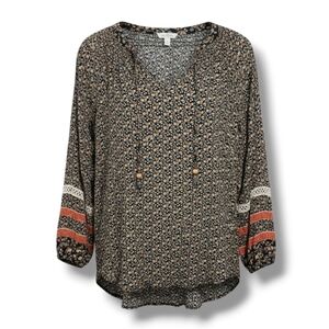 Mason & Belle Women’s Multicolor Cathia Tassel Blouse – Boho Style, Medium